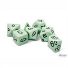 Pastel Opaque Green/Black Poly 7 Die Set